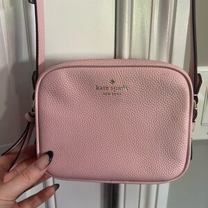Kate Spade Pink Leather Double Zip Crossbody Bag